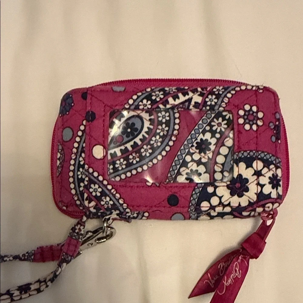 Vera Bradley Quilted Cotton Wristlet Wallet Boysenberry with ID Window